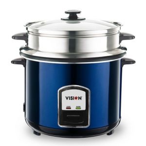 VISION Rice Cooker 3.0 Liter REL-50-05 SS Blue (Double Pot)