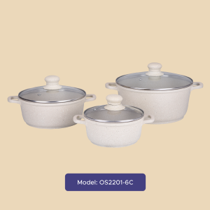 Gazi Non-Stick Cookware Set - OS 2201 - 6C